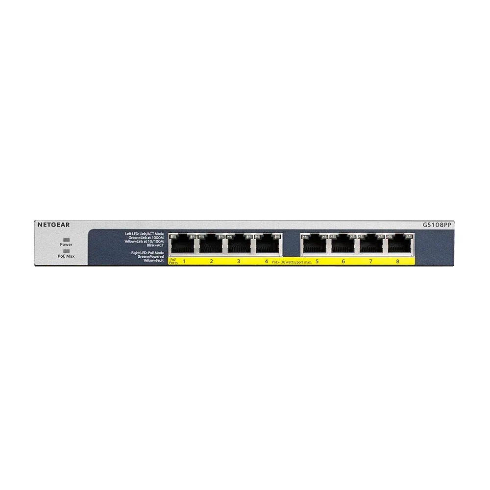 8-port GE Unmanaged Switch NETGEAR GS108PP